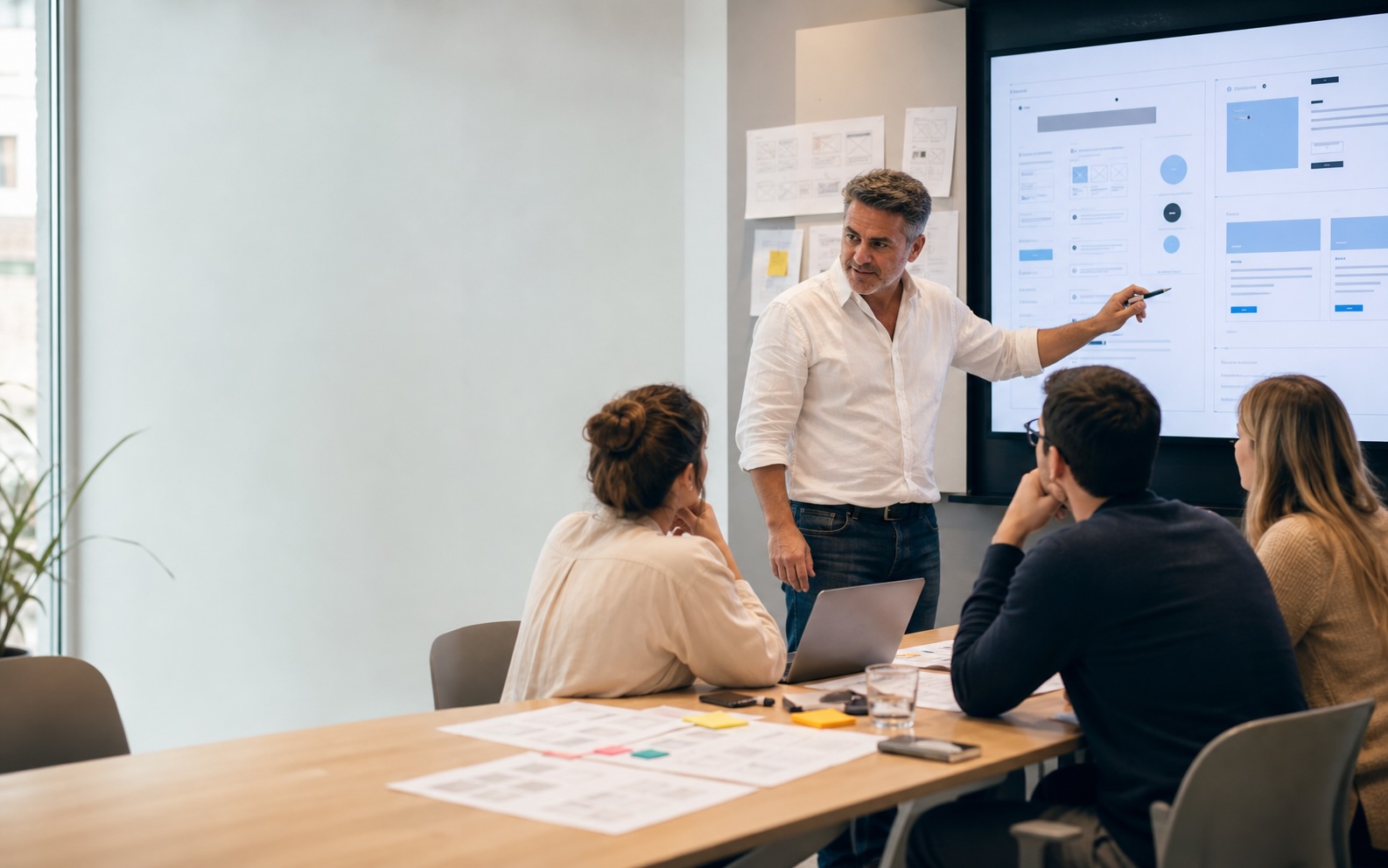 Atelier UX autour de wireframes et parcours produit