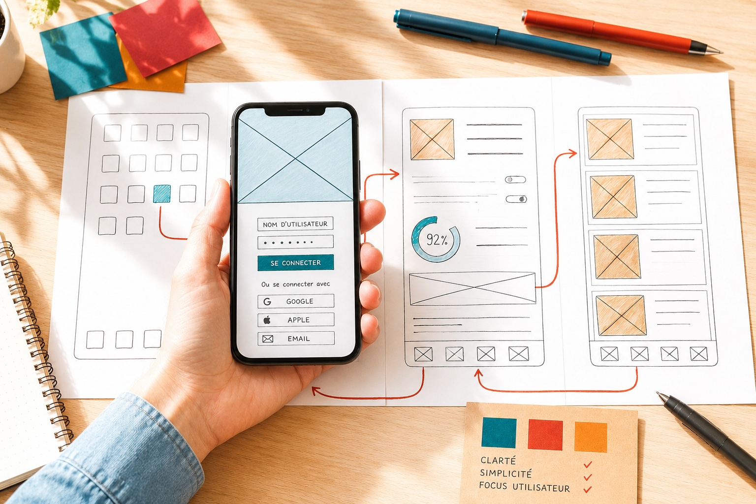 Wireframes UX et structuration de parcours